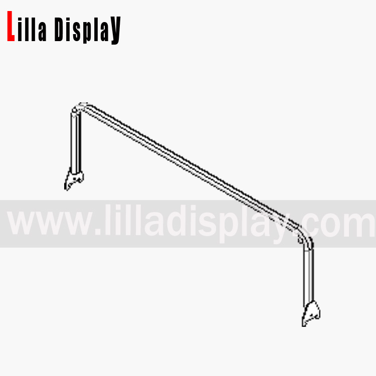 D rail for slotted uprights 1000mm (32mm Pitch) - chrome