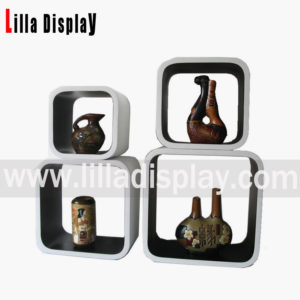 outer white and inside green MDF display cubes s for shoes ,fashion ...