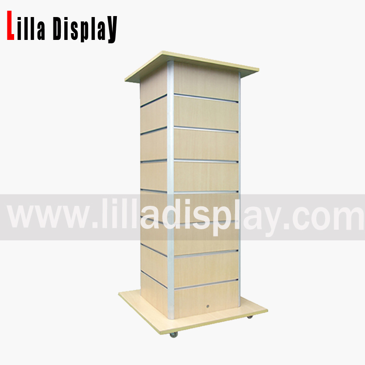 slatwall tower display stand wheel base