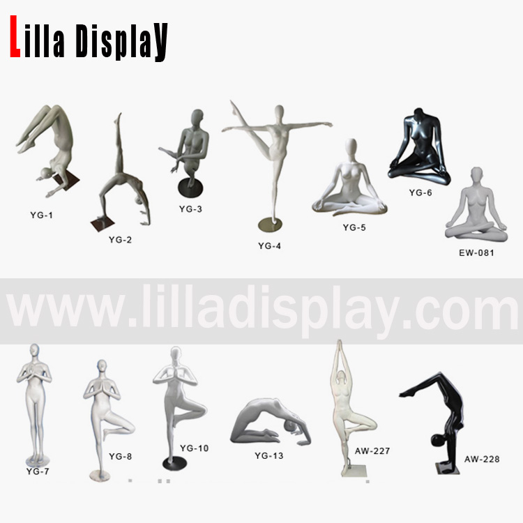 Lilladisplay-different představuje sportovní jógové figuríny YG
