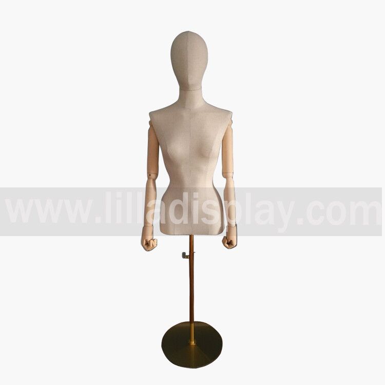 torso femenino vestido de aguja Lilladisplay pinnable lienzo cubierto de forma-DF01