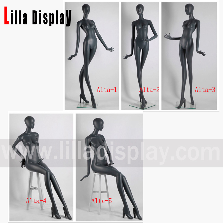 lilladisplay čierna luxusná štylizovaná ženská figurína Alta