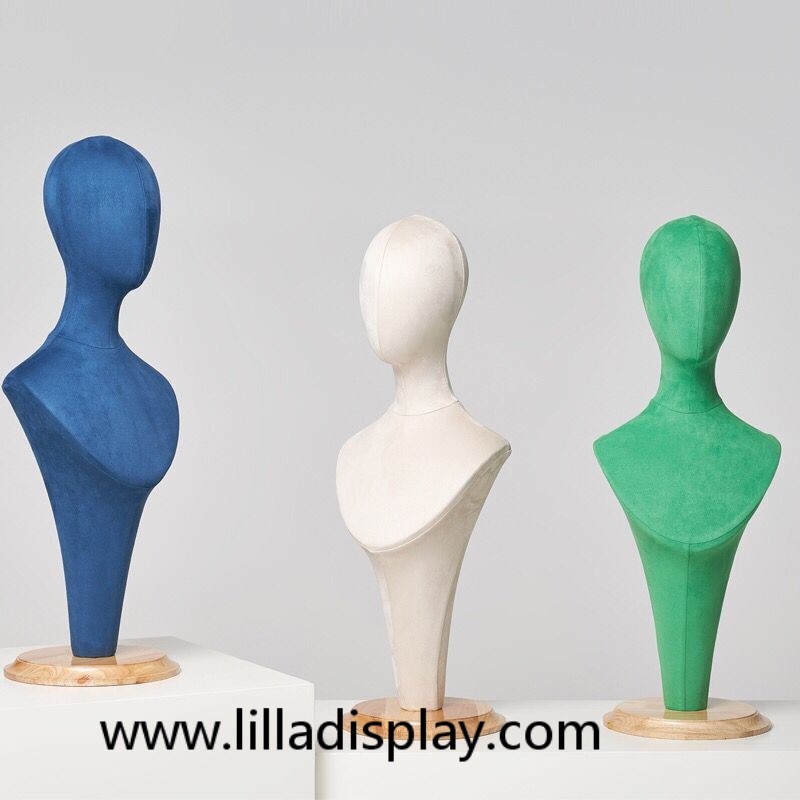 colored mannequin display head with shoulder Flavia