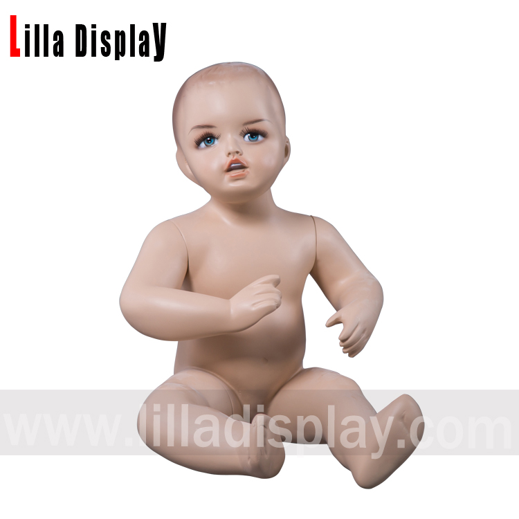 lilladisplay baby-3 gerçekçi yürümeye başlayan bebek çocuk makyaj yüksekliği 48cm ile oturan manken