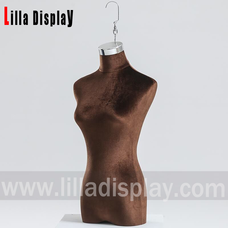 lilladisplay suede kápa brúðarkjólar silfur toppur hangandi kjóll mynd HDF-01