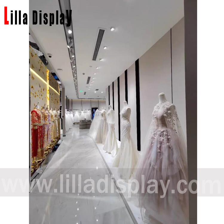 lilladisplay stillanleg svart þrífót grunn suede kápa lituð brúðarkjólar brjóstmynd HDF-02