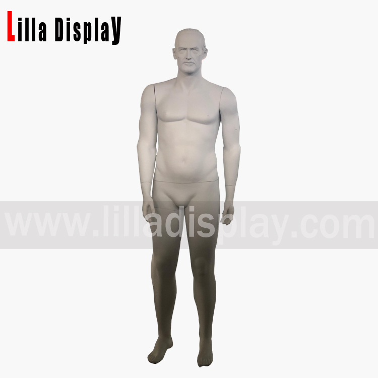 lilladisplay realistisk livaktig mannlig sminke pluss størrelse mannlig manneuin RM-3