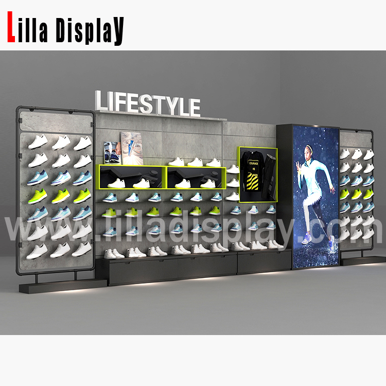 Lilladisplay 2020 新しいデザインの壁に取り付けられた靴は棚shoeshelf01を表示します