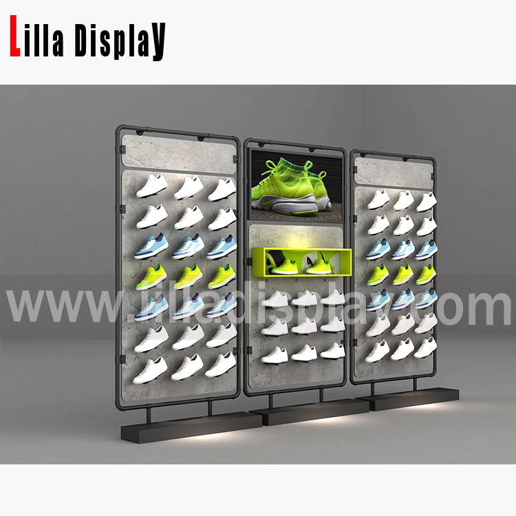 Lilladisplay 2020 nieuw ontwerp aan de muur gemonteerde schoenen display plank schoenenplank01