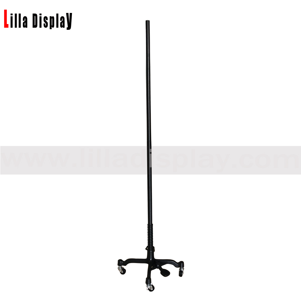 lilladisplay culore neru mannequin vestibule regolabile in forma di ruota portatile 160cm