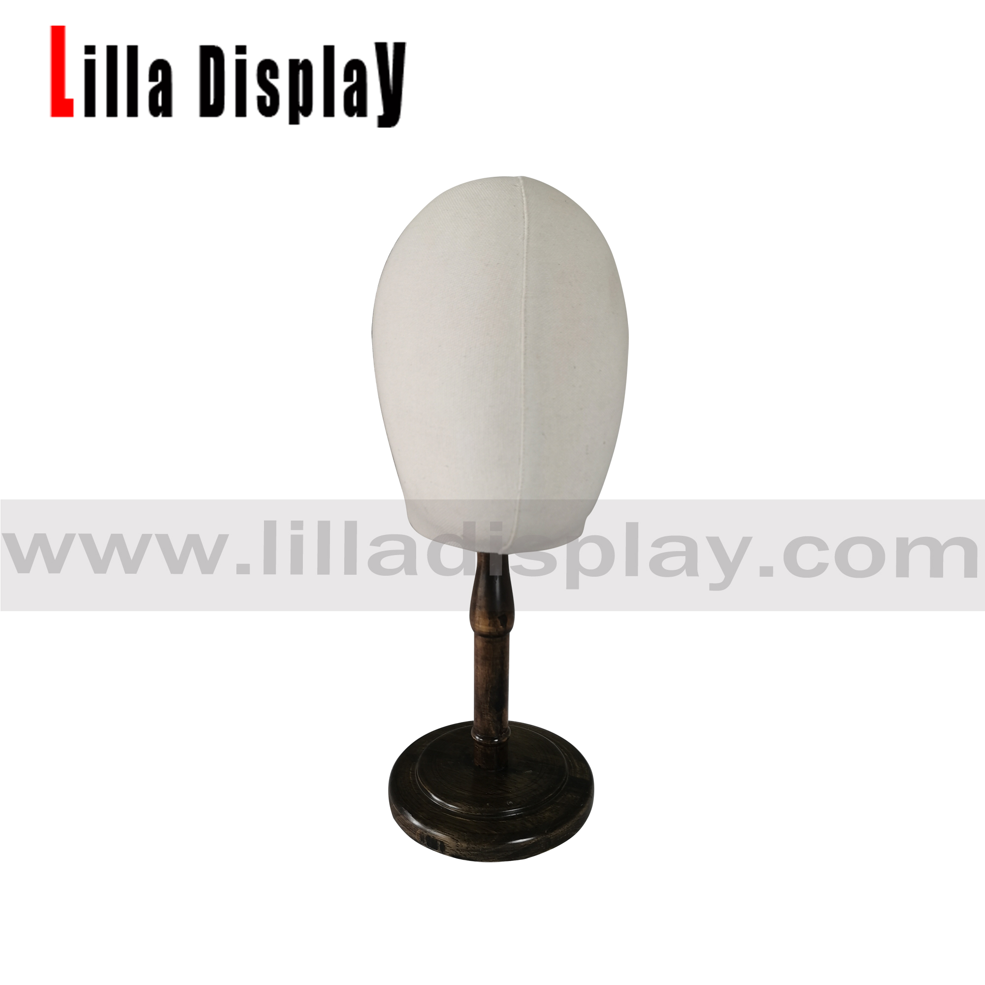 Lilladisplay in tela bianca antica basa in legnu maschile testa di manichinu maschile MH01