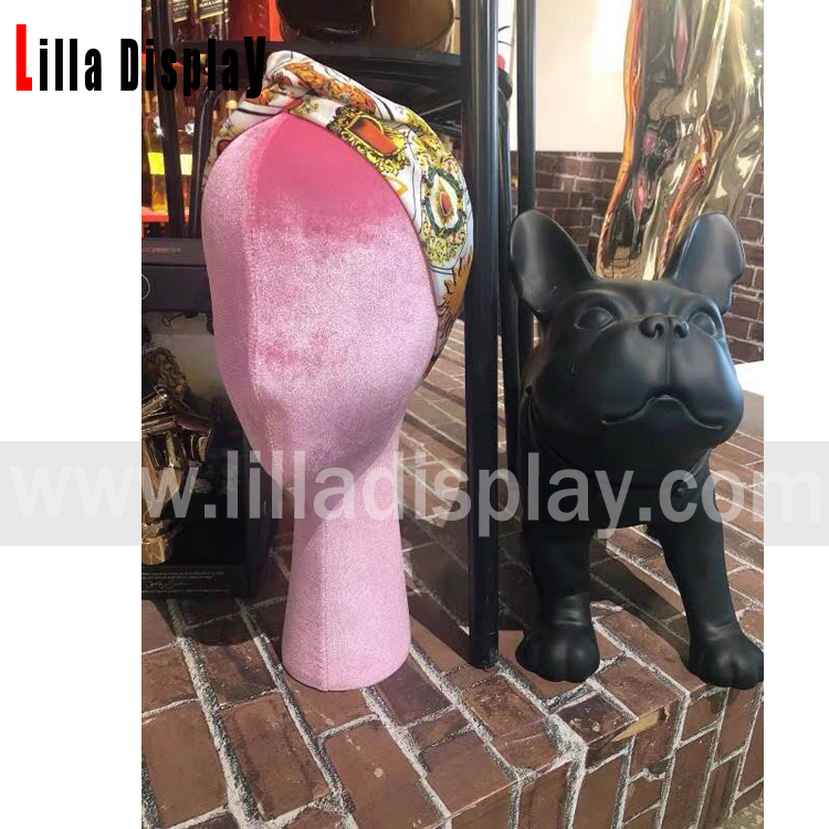 Lilladisplay หัวนางแบบโชว์กำมะหยี่สีหรูหรา Tina