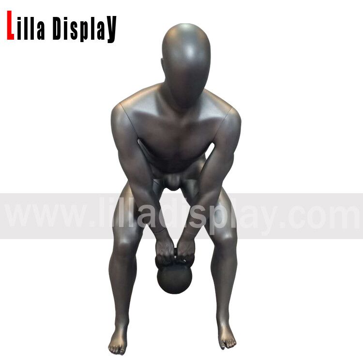 Lilladisplay kettlebell trening bodybuilding mannlig mannequin DB01