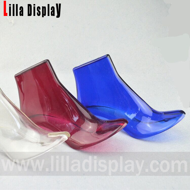 colored acrylic plexi transparent mannequin foot AHF03-2