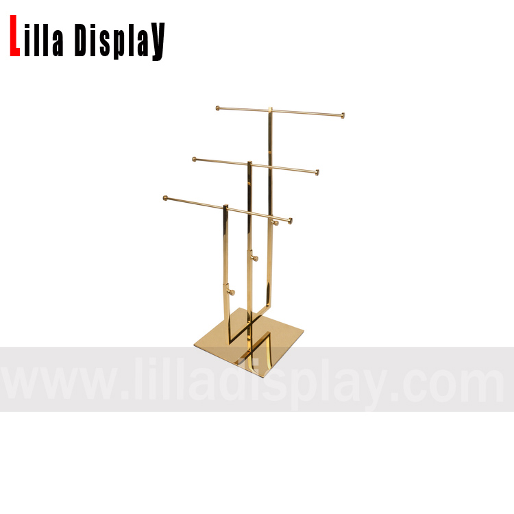 adjustable height gold color metal scarf display stand SDD02