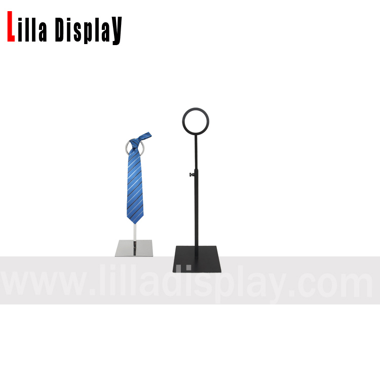 lilladisplay қара мата металл галстук дисплей стенд NDS01