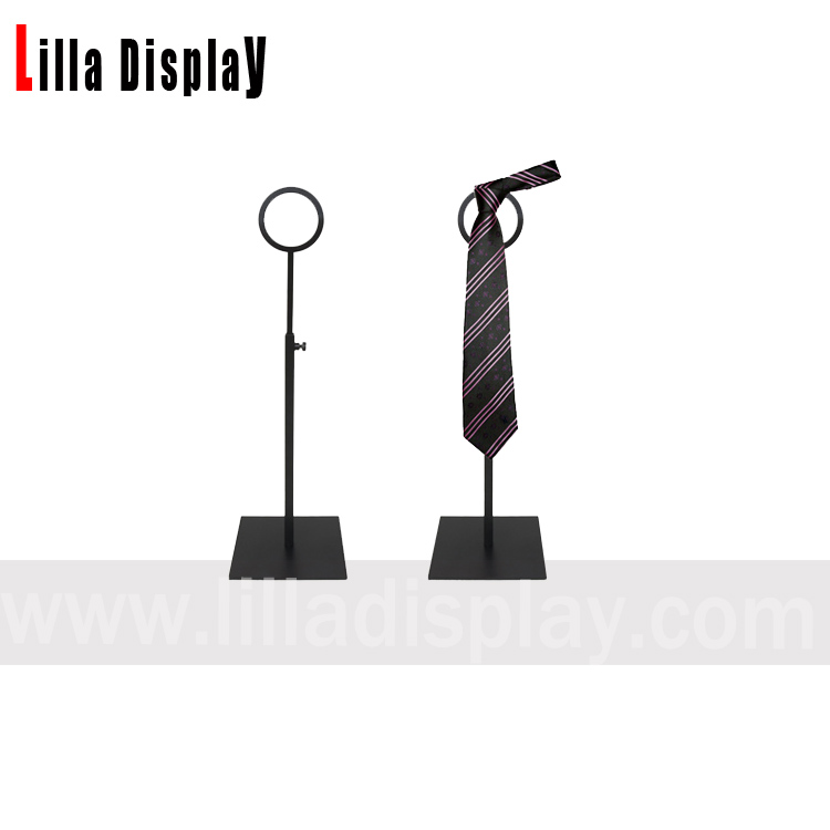 lilladisplay black matt color metal necktie display stand NDS01