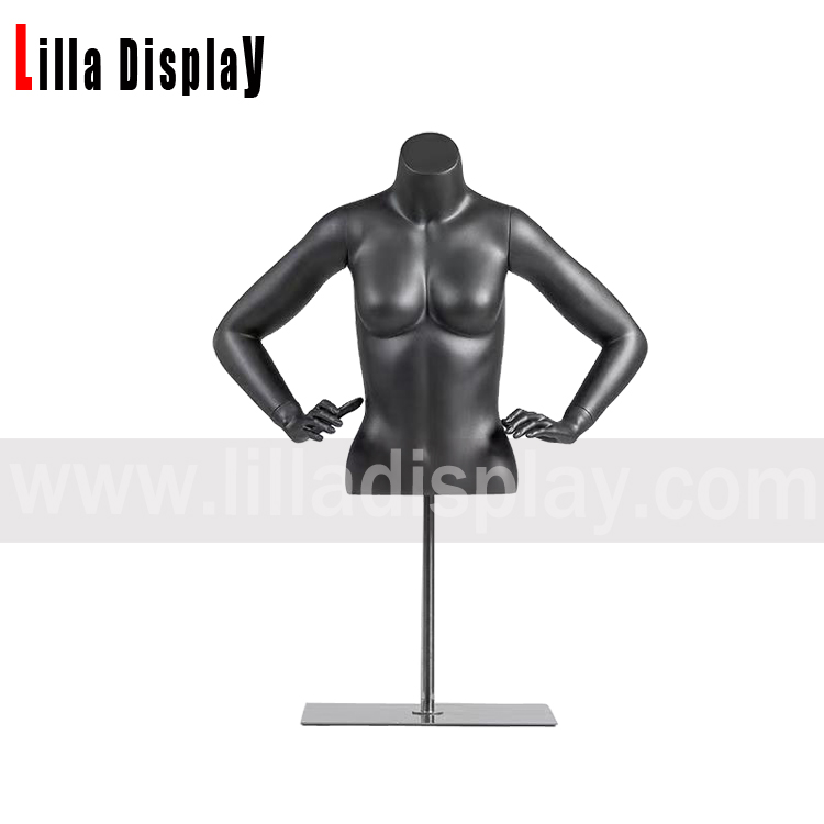 lilladisplay couleur grise mannequin de sport femme torse avec les mains sur la taille JR-6