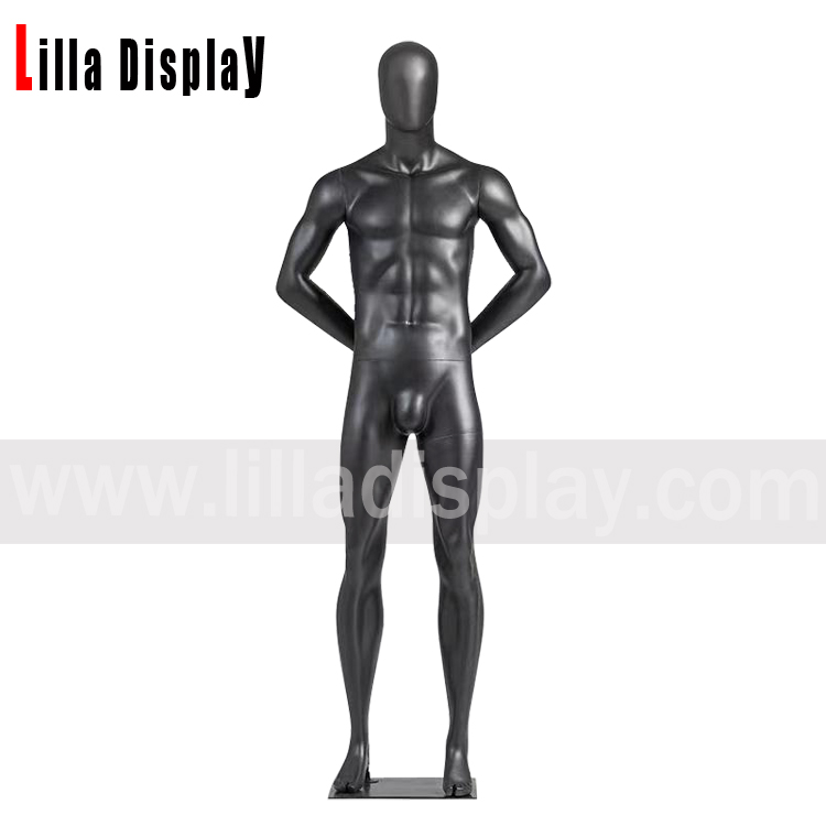 lilladisplay sort farve sport ryg arme mandlig mannequin JR-1B