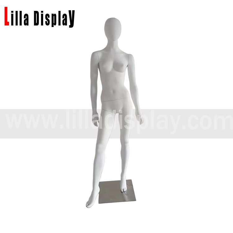 lilladisplay hvit matt farge egghead kvinnelig mannequin Jolin