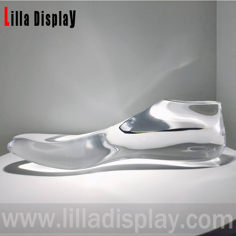 Solid acrylic plexi male shoe stand