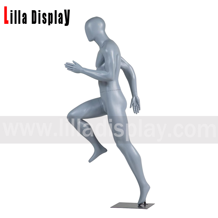 lilladisplay graue Farbe Schnelllauf männlich laufende Schaufensterpuppe JR-103