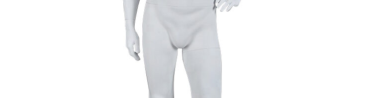 لیلاڈسپلے سفید دھندلا رنگ پلس سائز XXL مردانہ مینیکوئن YM01