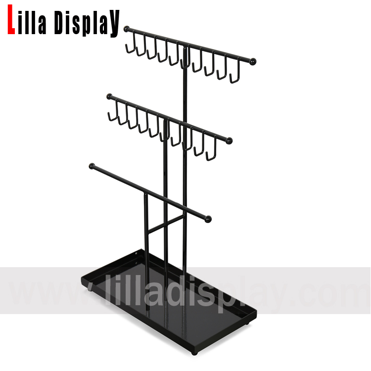 lilladisplay counter top შავი ფერის სამკაულების ჩვენების საკიდი LL-6004