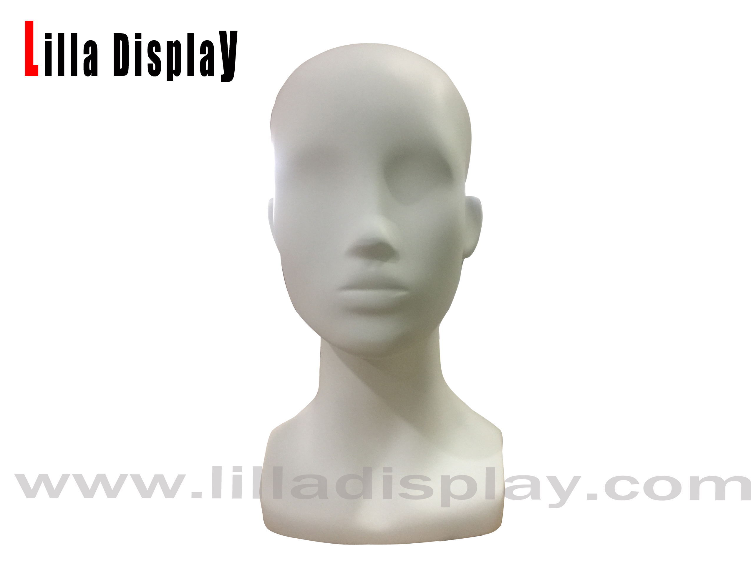 lilladisplay white matte color abstract female mannequin head Jolin