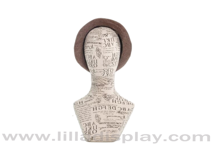printed newspaper linen female mannequin with shoulders Cecilia