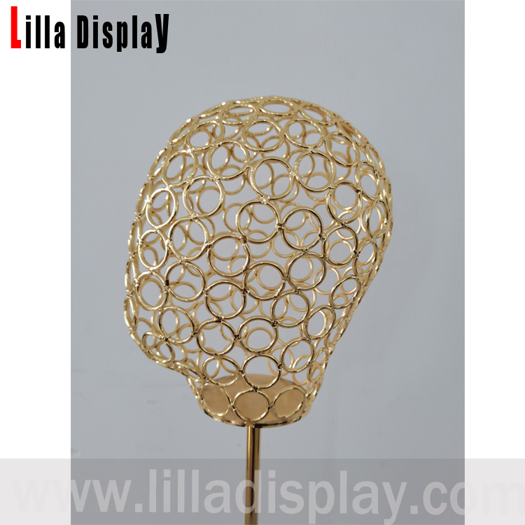 lilladisplay регулируемая основа золотая проволока металлическая манекен для малышей голова крупным планом
