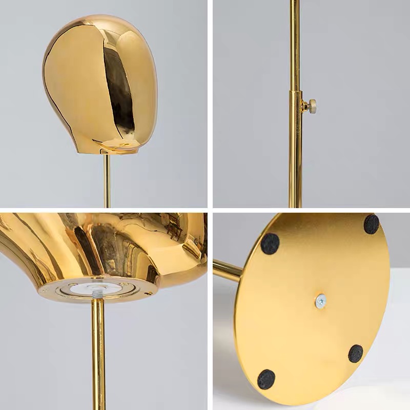 gold chrome mannequin heads