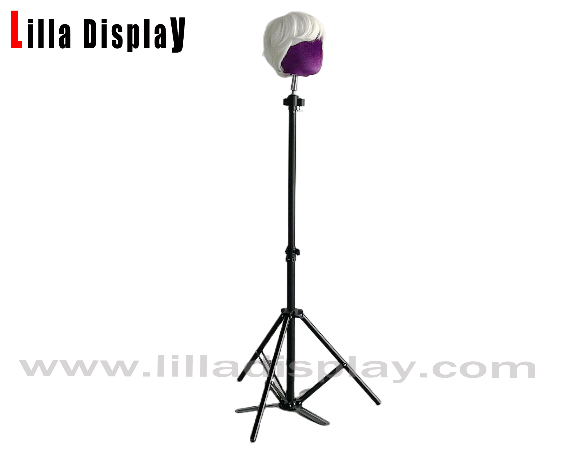 Wigs Tripod Stand with Velvet mannequins head