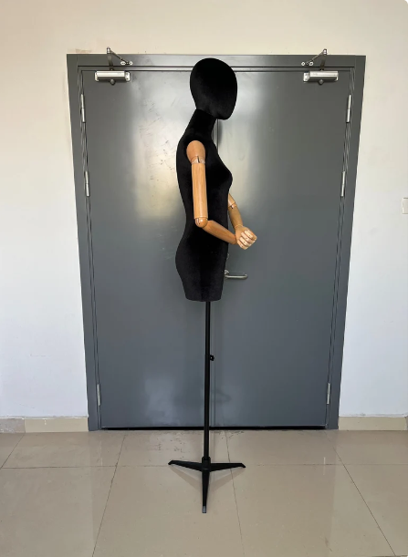 Black Velvet Mannequin Dress Form Helga