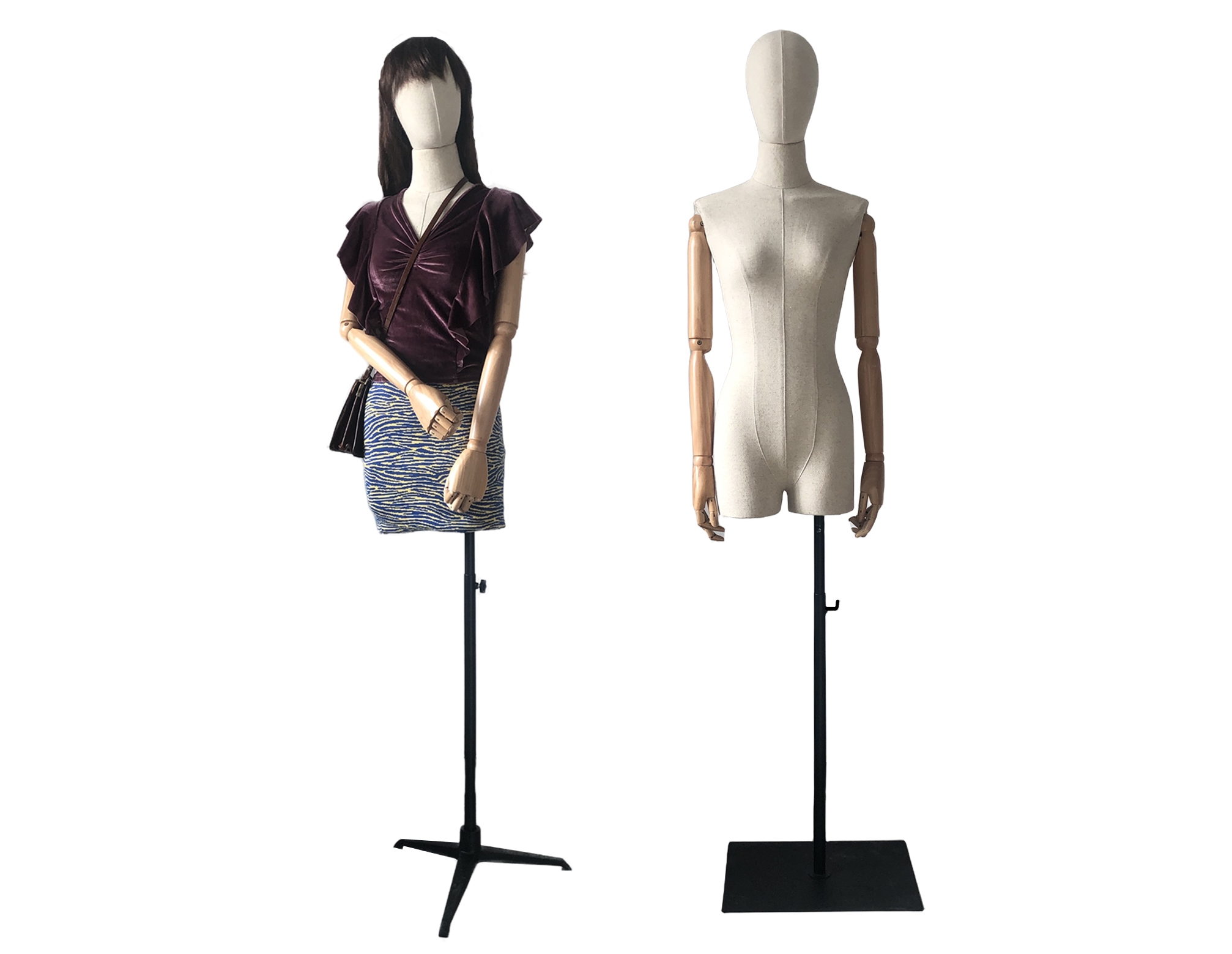 Stradivius S Size Top Hiển thị trên mẫu váy vải lanh