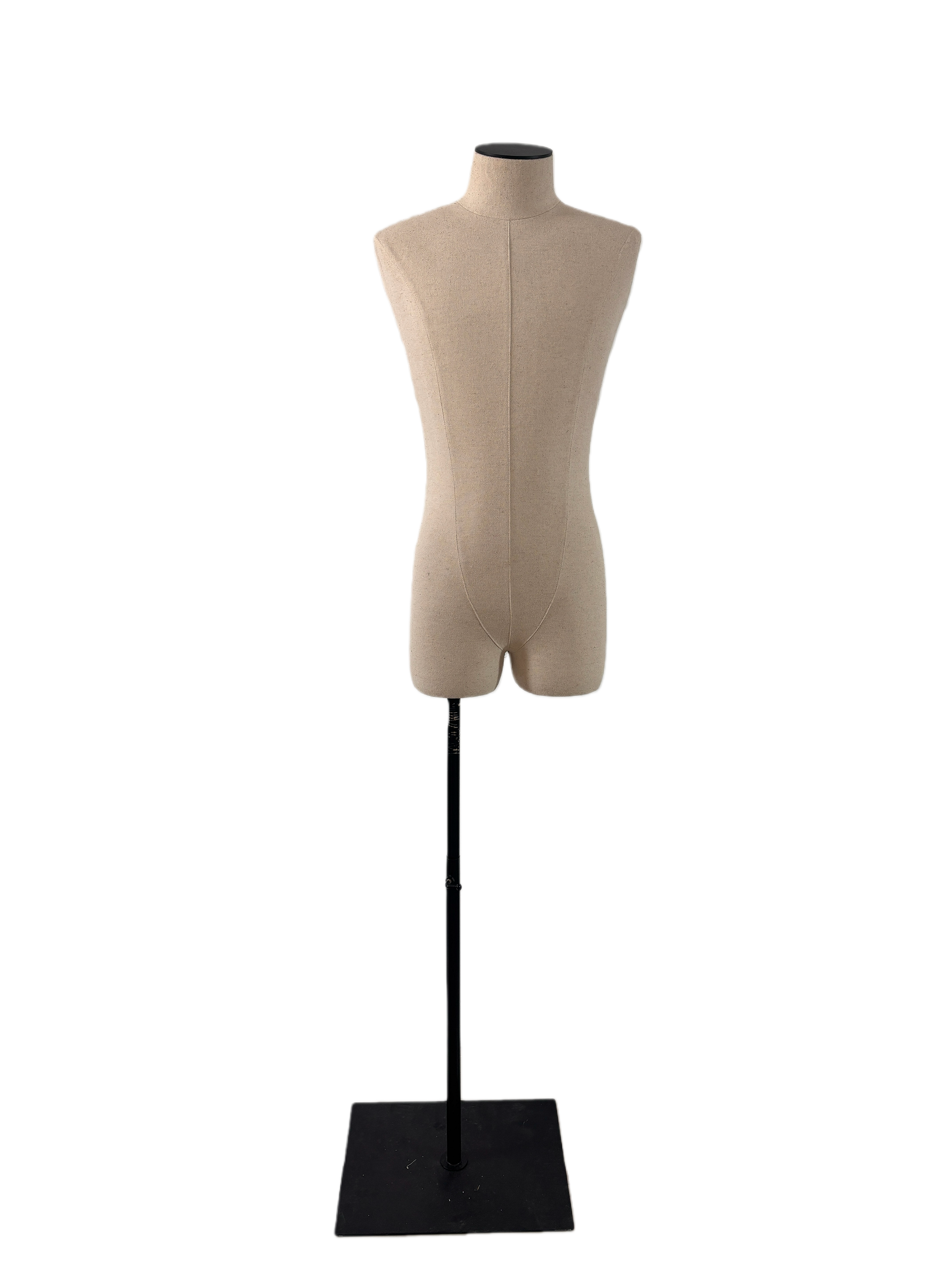 Black Neck Cap Linen Male Mannequin Dress Form with Legs Remy