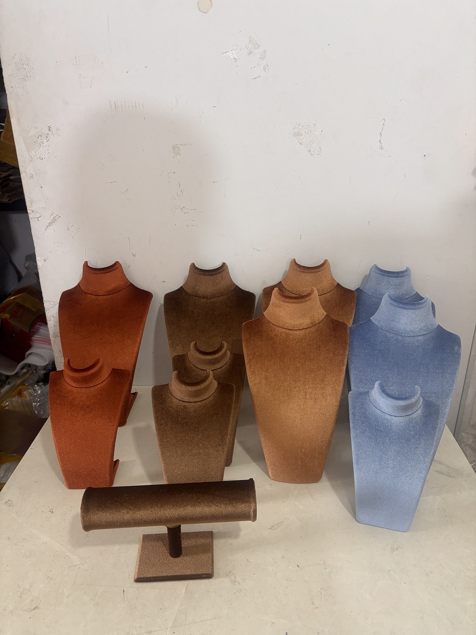 Brown Colors Jewelry Display Mannequin Neck Stand Judith